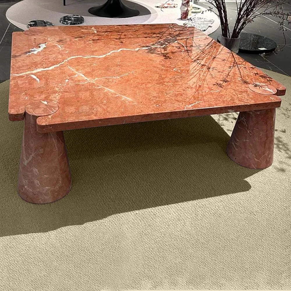 natural pink onyx marble coffee table for living room