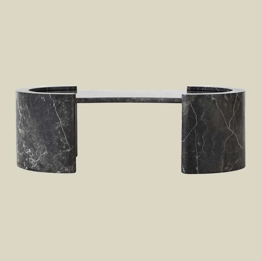 Natural stone luxury black marble coffee table
