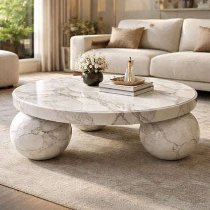 Nero Marquina Marble Coffee Table