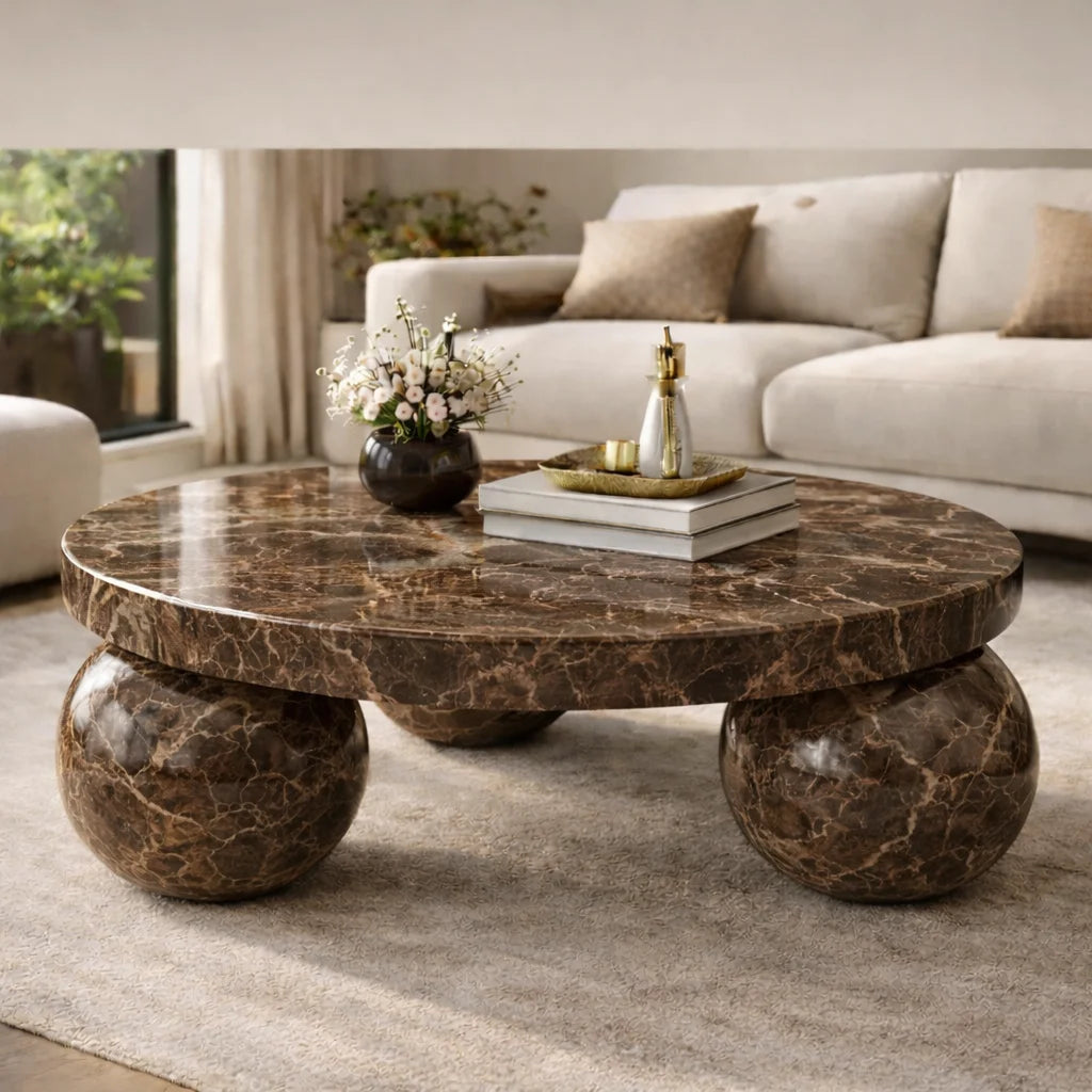 Nero Marquina Marble Coffee Table