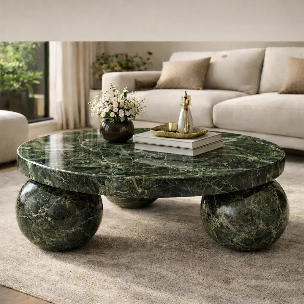 Nero Marquina Marble Coffee Table