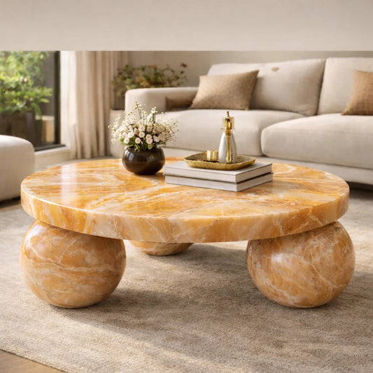 Nero Marquina Marble Coffee Table