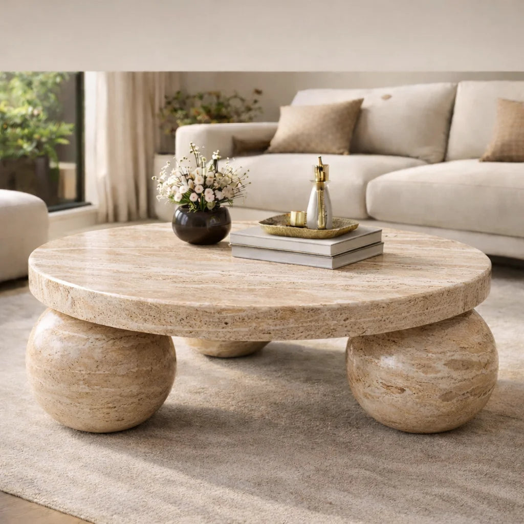 Nero Marquina Marble Coffee Table