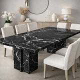 Noir Vein Marble Dining Table
