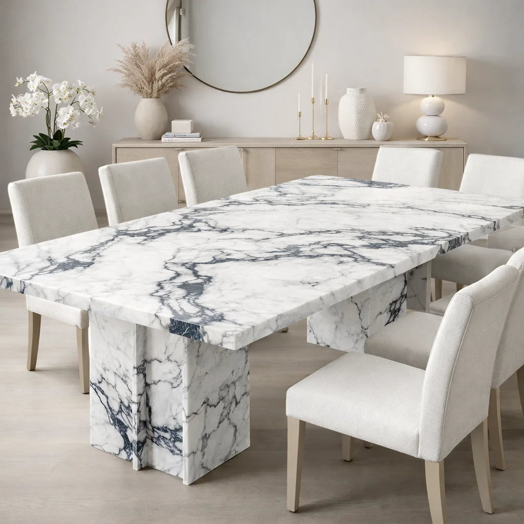 Noir Vein Marble Dining Table