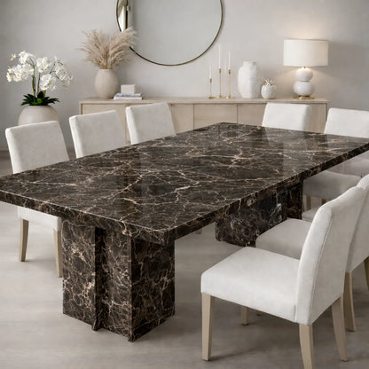 Noir Vein Marble Dining Table
