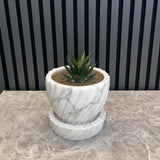 Nova Fluted Marble Planter