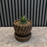 Nova Fluted Marble Planter