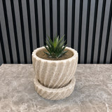 Nova Fluted Marble Planter