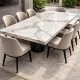 Obsidian Luxe Marble Dining Table