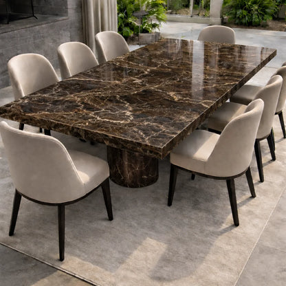 Obsidian Luxe Marble Dining Table