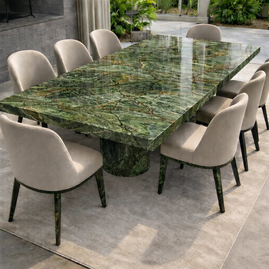 Obsidian Luxe Marble Dining Table