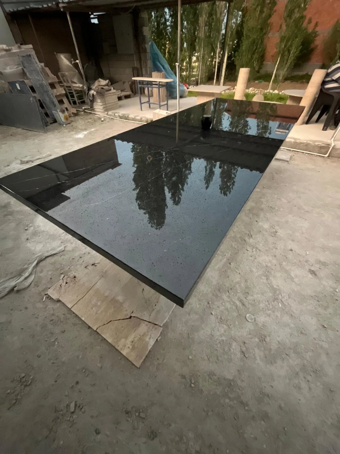 Obsidian Luxe Marble Dining Table