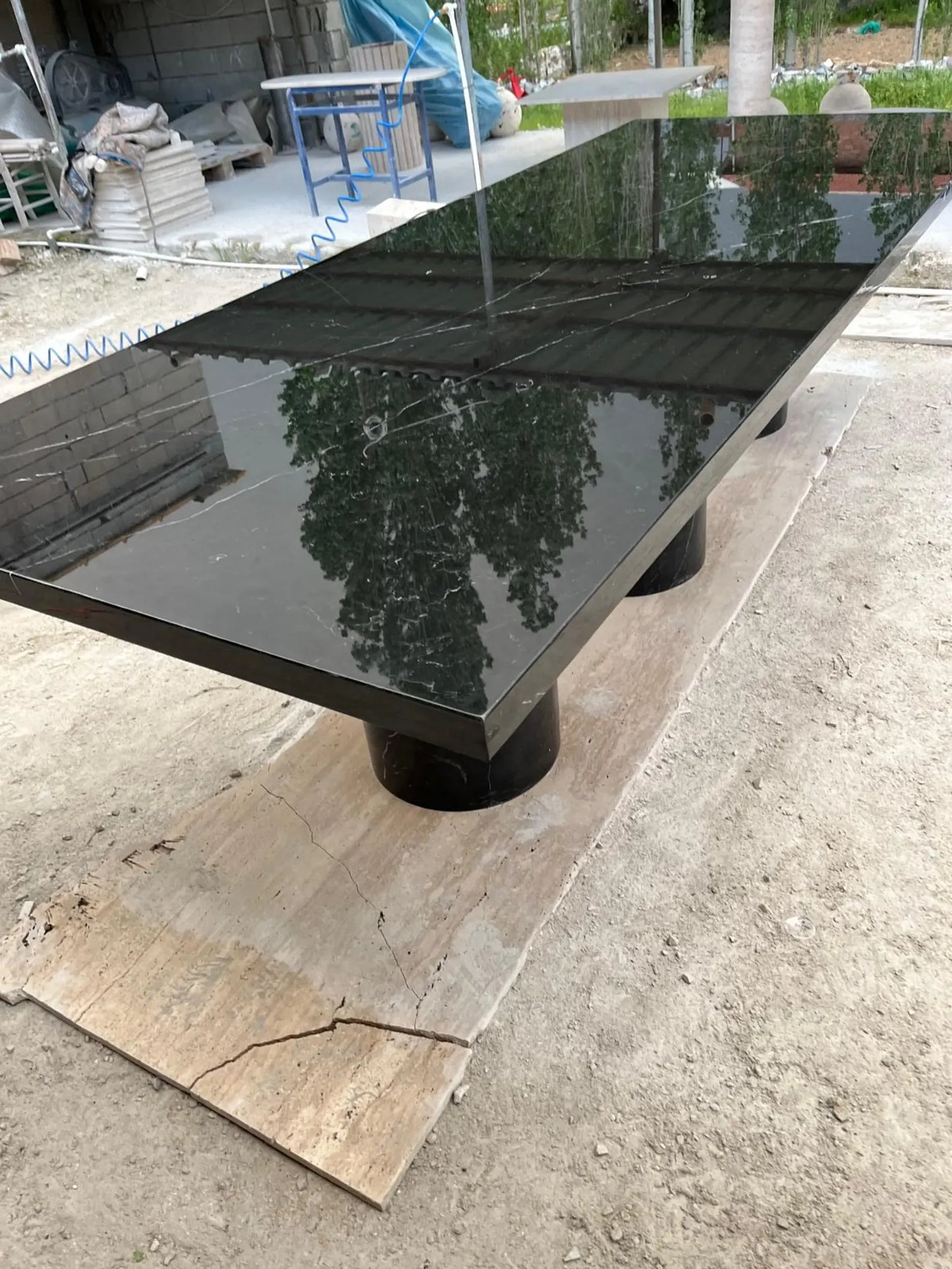 Obsidian Luxe Marble Dining Table