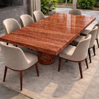 Obsidian Luxe Marble Dining Table