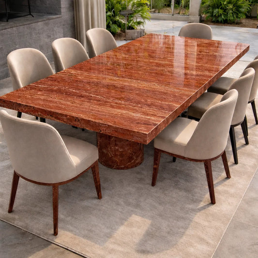 Obsidian Luxe Marble Dining Table