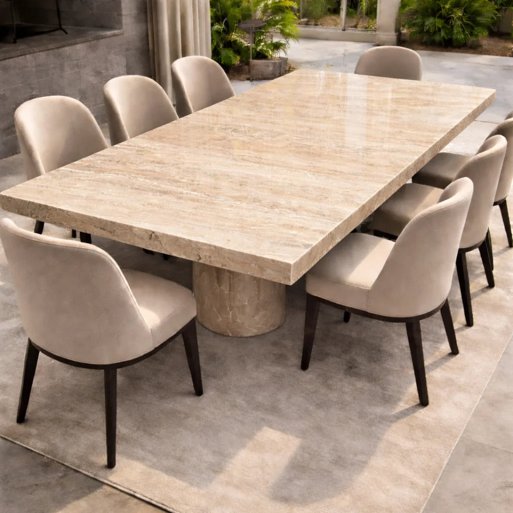 Obsidian Luxe Marble Dining Table