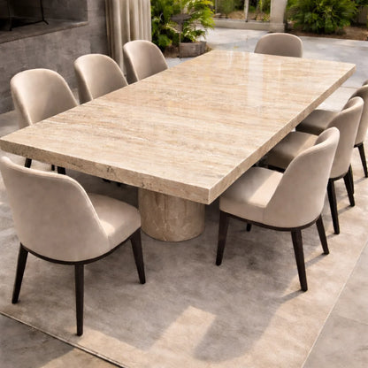 Obsidian Luxe Marble Dining Table