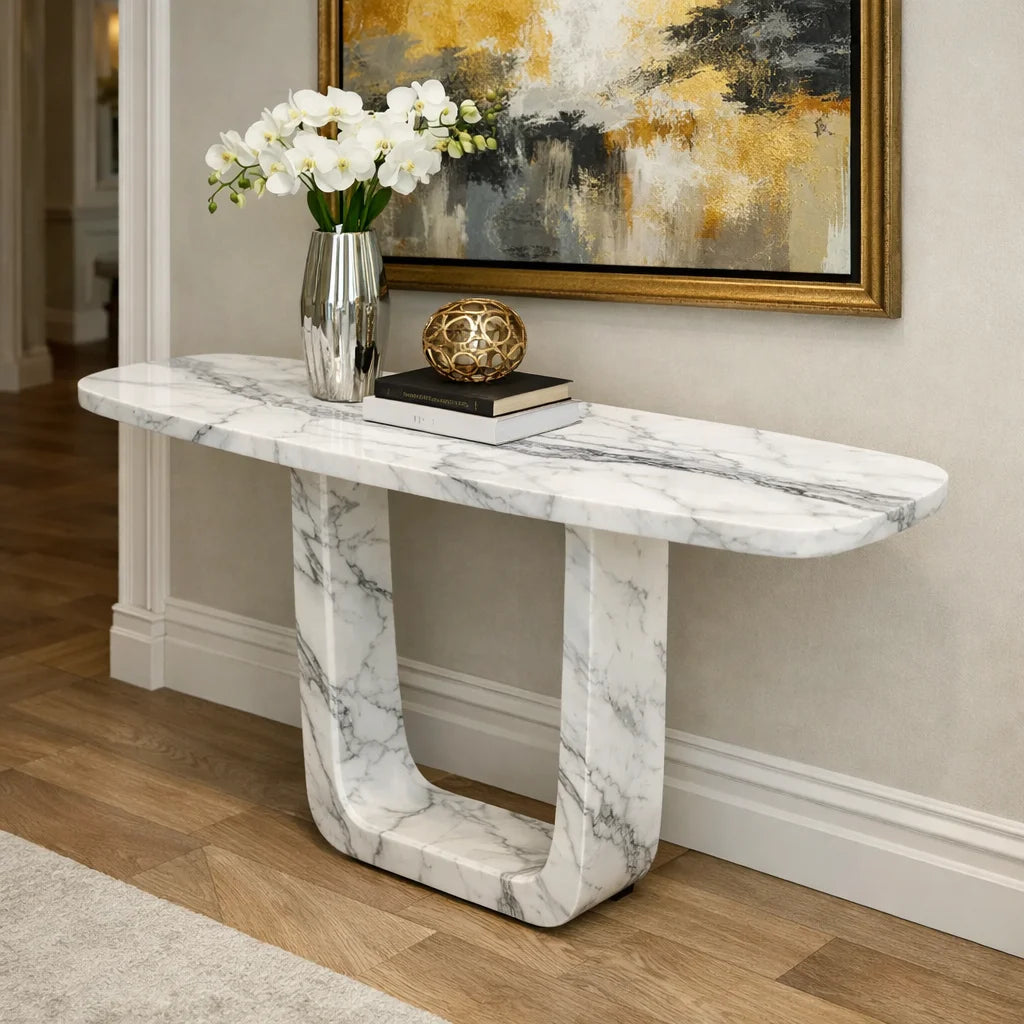 Obsidian Vein Console Table
