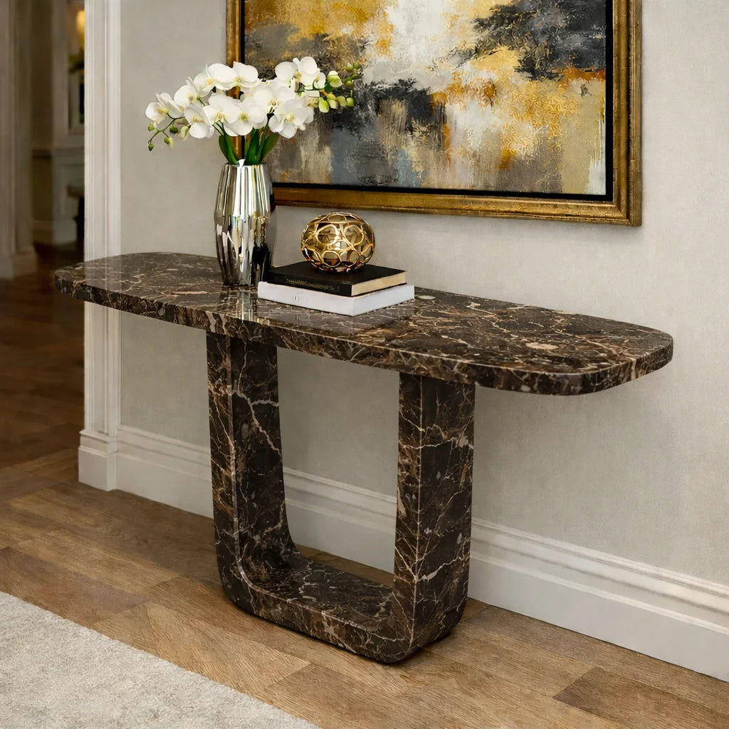 Obsidian Vein Console Table