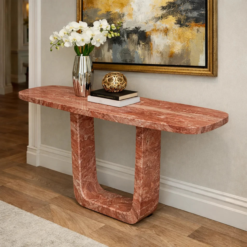 Obsidian Vein Console Table