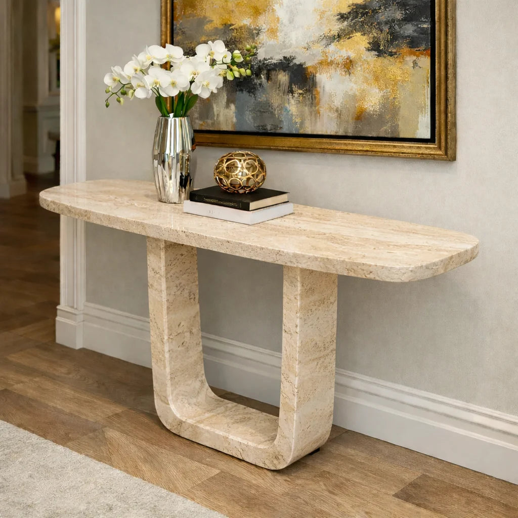Obsidian Vein Console Table