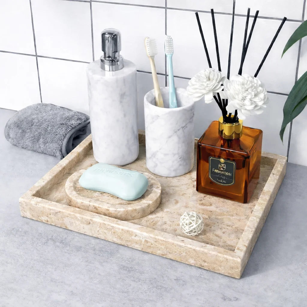 Opal Marble Vanity Tray