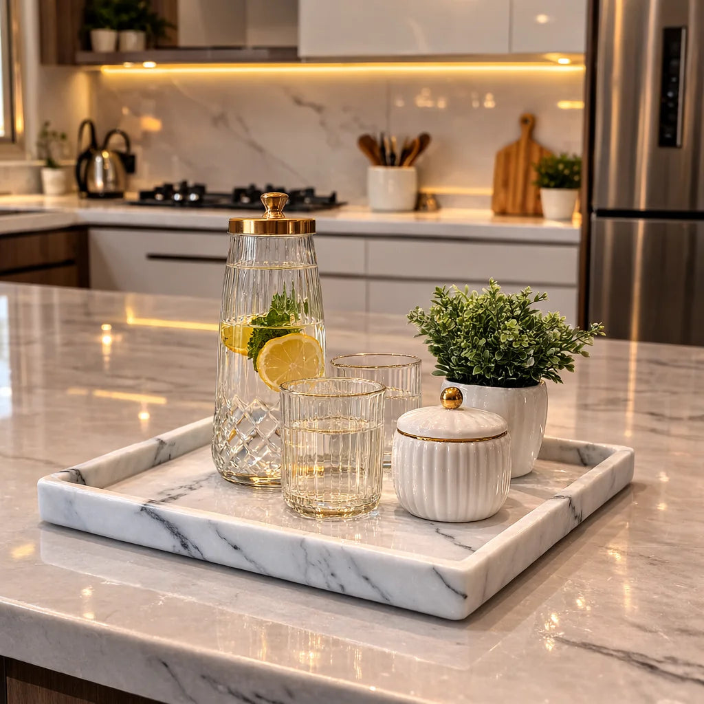 Ottoman Marble Decor Tray