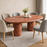 Oval edges Beige  dining Table