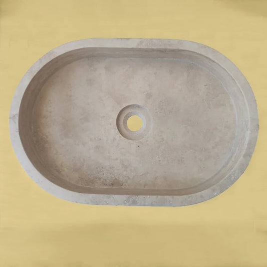 Oval Travertine Sink For Bathroom & Kitchen
