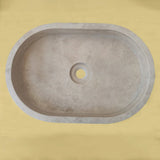Oval Travertine Sink For Bathroom & Kitchen