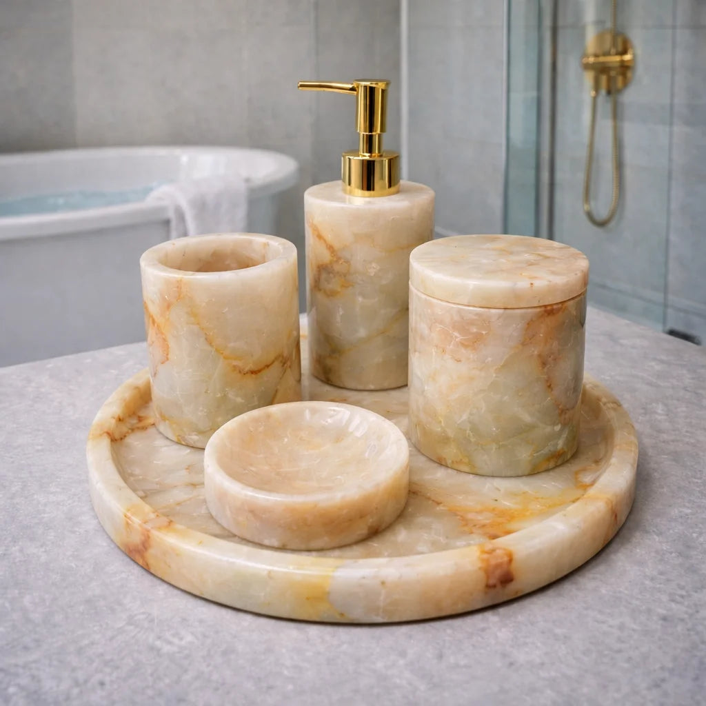 Pearl Stone Bathroom Collection
