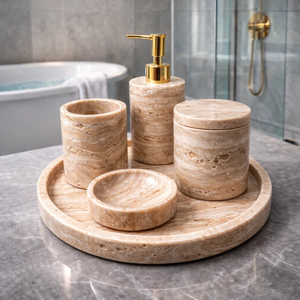 Pearl Stone Bathroom Collection