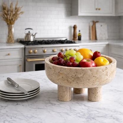 Pedestal Marble Serving Bowl