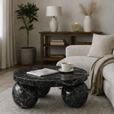 Pink Onyx Marble Round Coffee Table