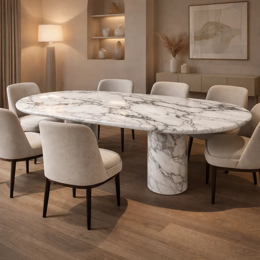 Prestige Oval Stone Dining Table