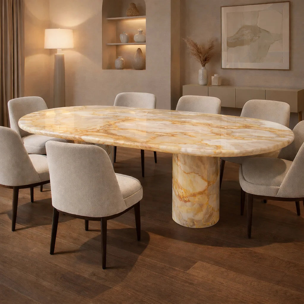 Prestige Oval Stone Dining Table