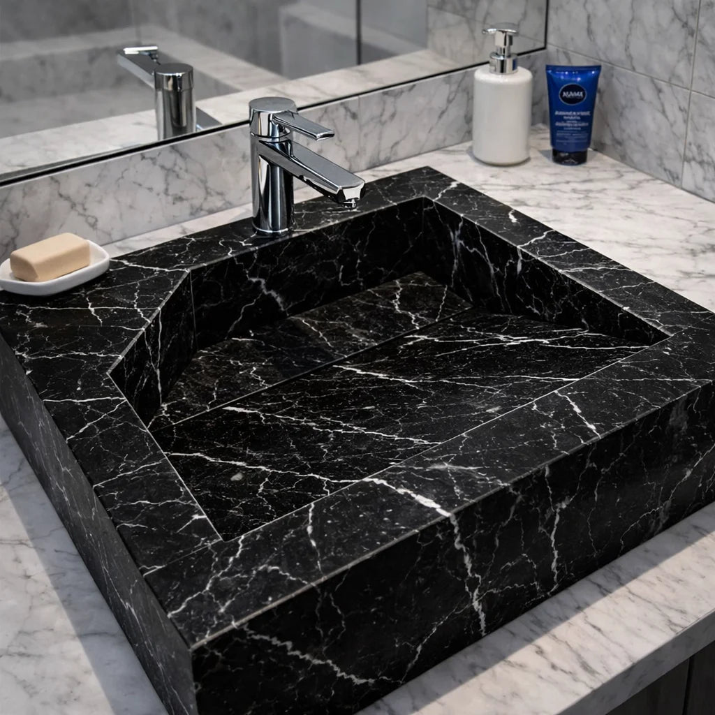 Rectangle Stone Bathroom Sink