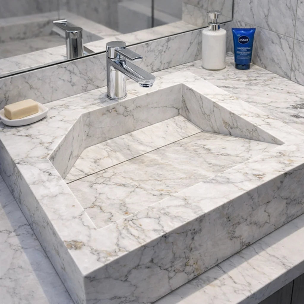 Rectangle Stone Bathroom Sink