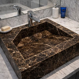 Rectangle Stone Bathroom Sink