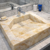 Rectangle Stone Bathroom Sink