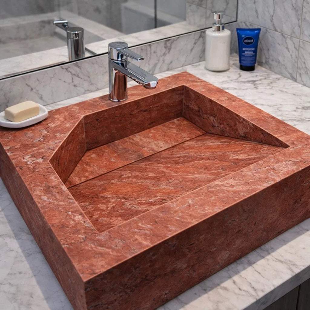 Rectangle Stone Bathroom Sink