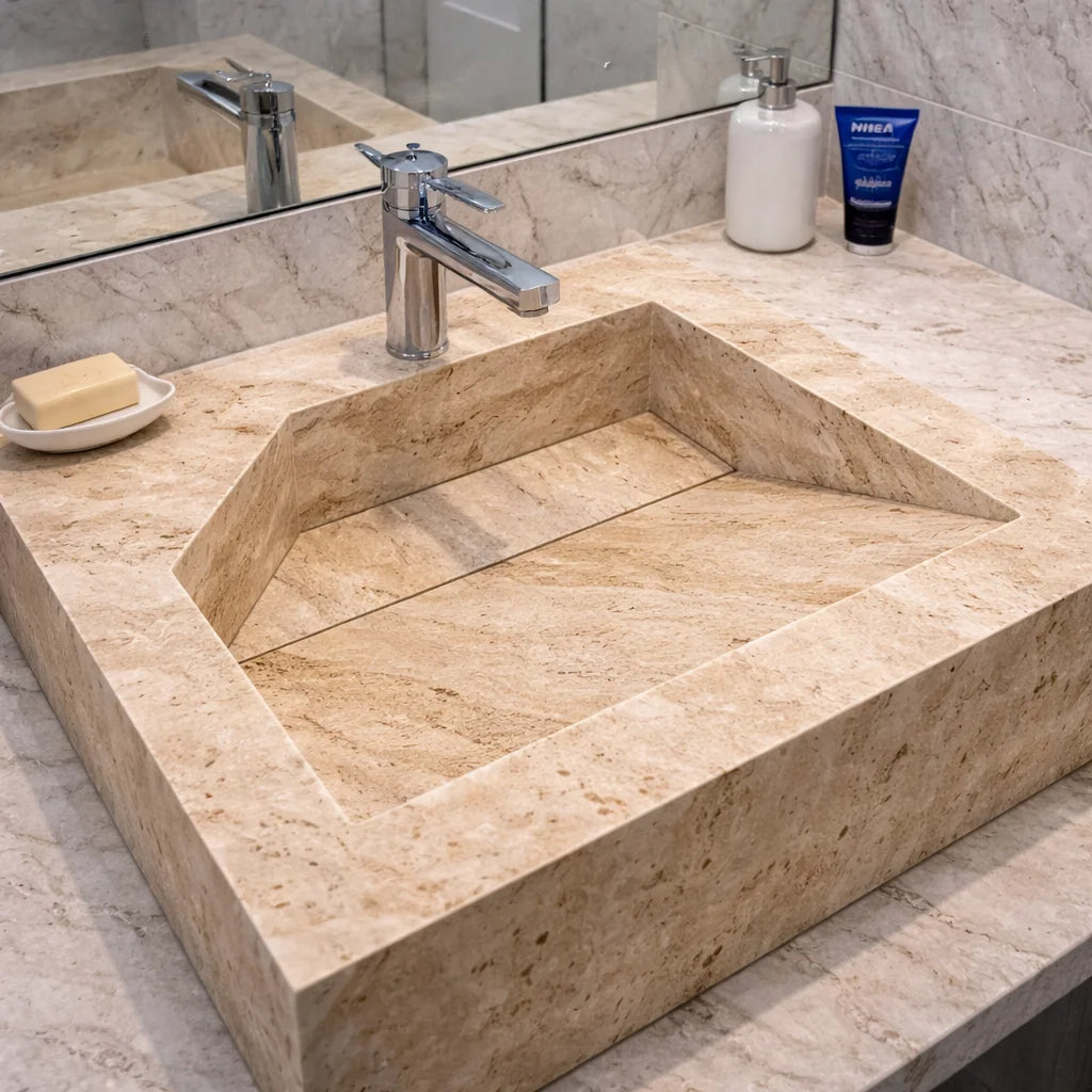 Rectangle Stone Bathroom Sink