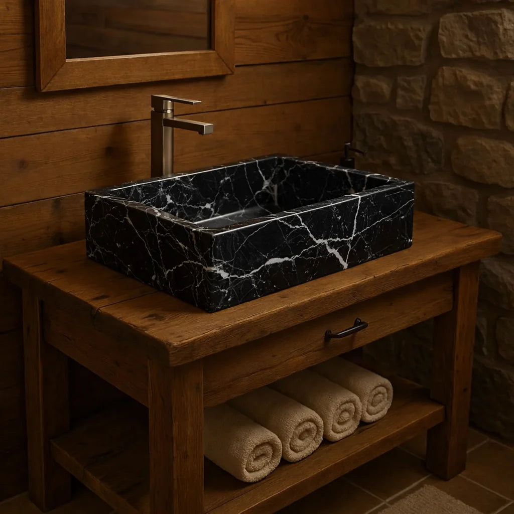 Rectangular countertop sink