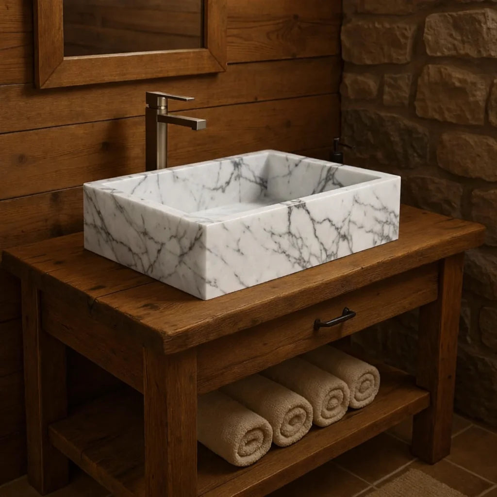 Rectangular countertop sink