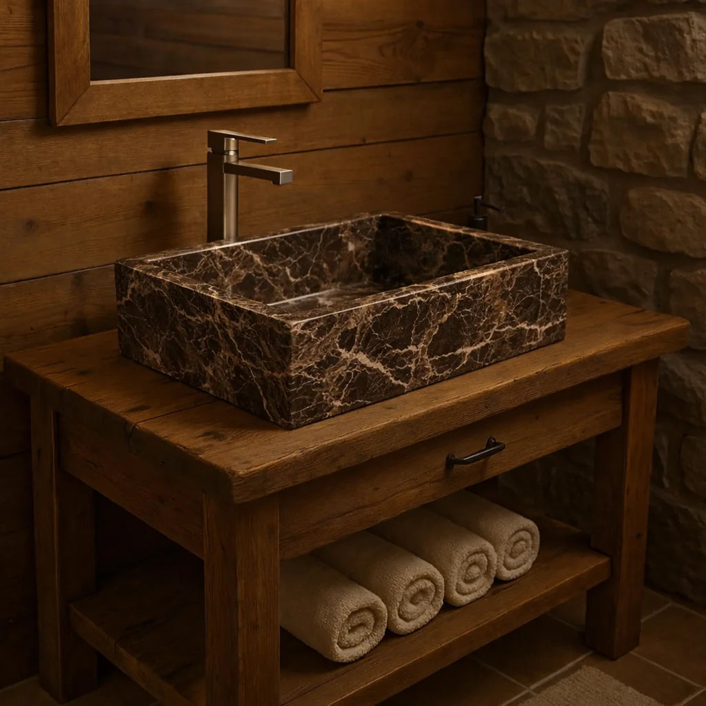 Rectangular countertop sink