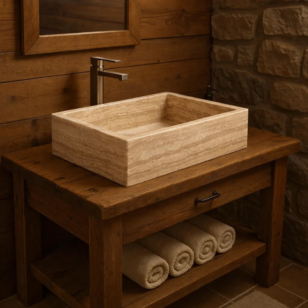 Rectangular countertop sink