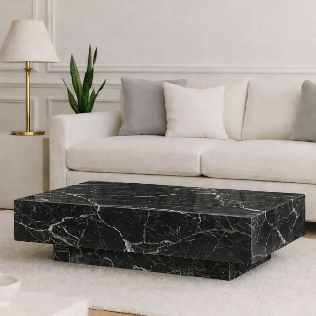 Modern Rectangular Marble Coffee Table