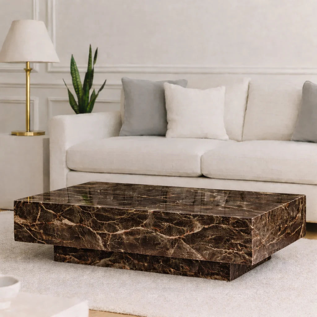 Modern Rectangular Marble Coffee Table