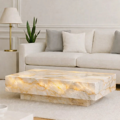 Modern Rectangular Marble Coffee Table
